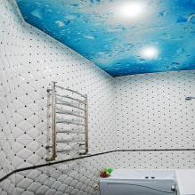 Натяжной потолок в ванной: плюсы и минусы, виды и примеры дизайна-6