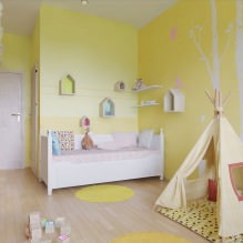 Детская комната в желтых тонах-12