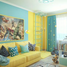 Детская комната в желтых тонах-5