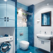 Дизайн ванной комнаты в голубых тонах-1
