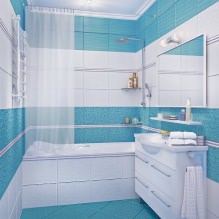 Дизайн ванной комнаты в голубых тонах-5