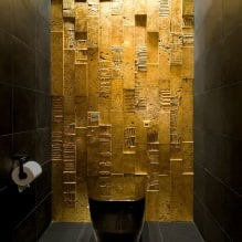 Дизайн интерьера ванной в золотом цвете -7