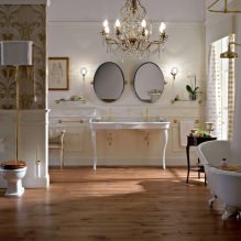 Дизайн интерьера ванной в золотом цвете -9