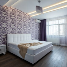 Потолок в спальне: дизайн, виды, цвет, фигурные конструкции, освещение, примеры в интерьере-0