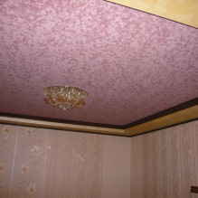 Текстурный натяжной потолок: имитация дерева, штукатурки, парчи, зеркала, бетона, кожи, шелка и др.-4