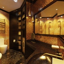Дизайн интерьера ванной в золотом цвете -8