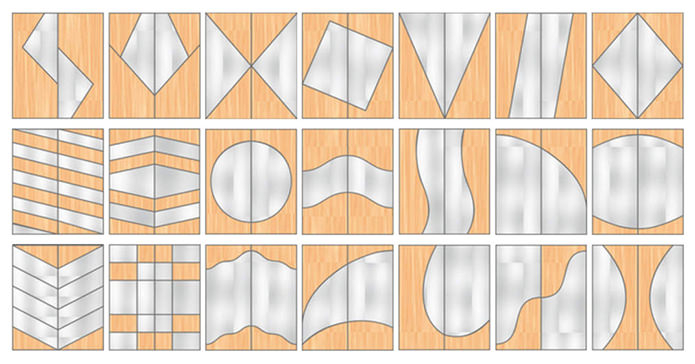 варианты комбинирования фасадов шкафа-купе варианты комбинирования фасадов шкафа-купе