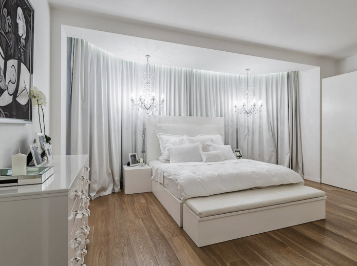 интерьер белой спальни интерьер белой спальни