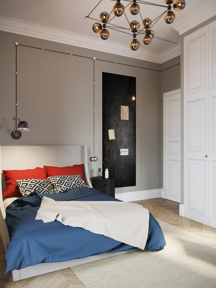 спальня в дизайн-проекте квартиры 100 кв. м.