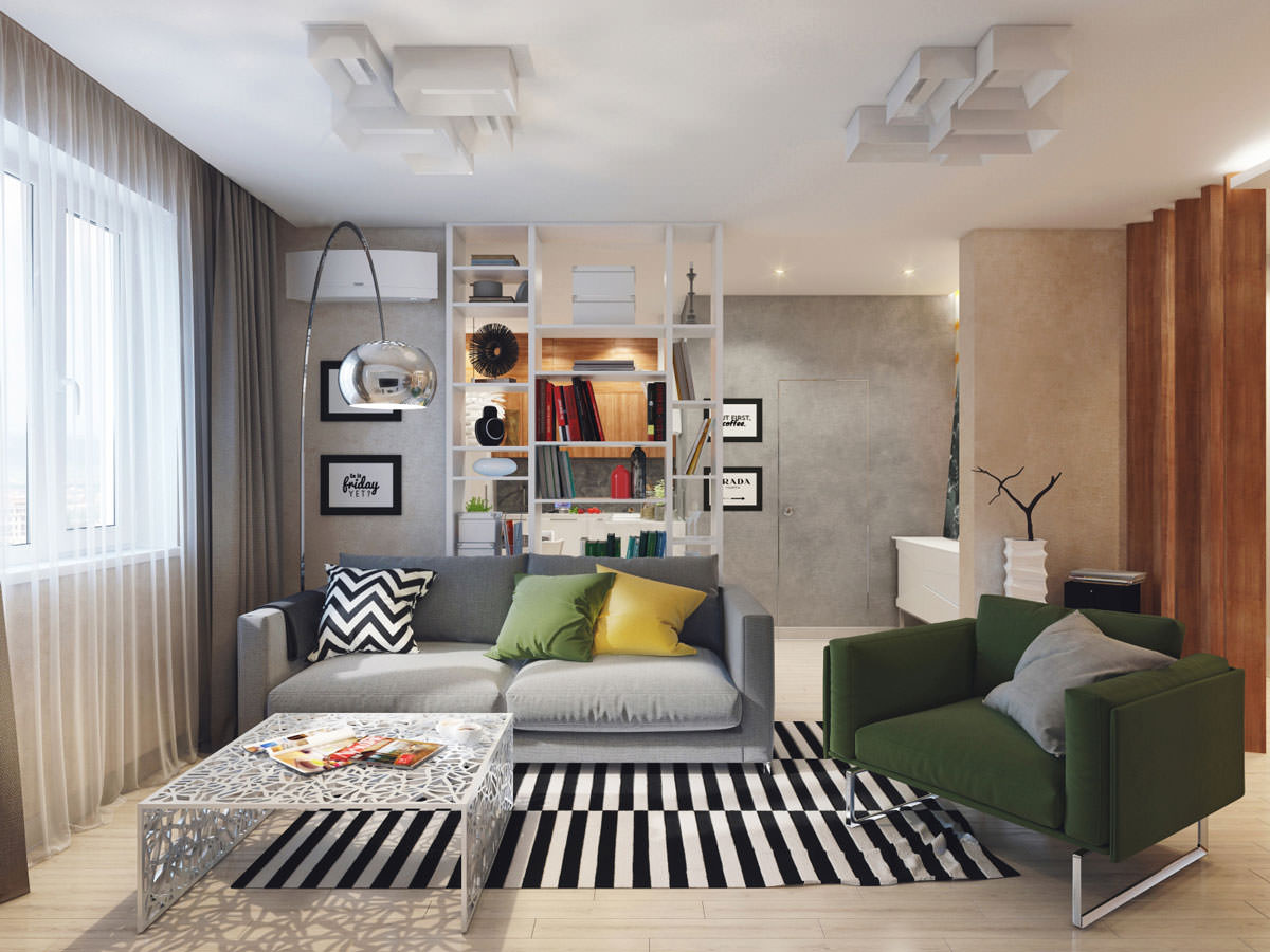 Дизайн-проекты для двухкомнатных квартир площадью 58 кв.м.