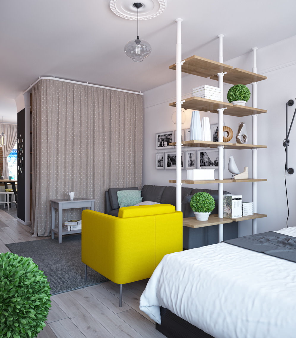 Однокомнатная квартиры-распашонка | Дизайн интерьера