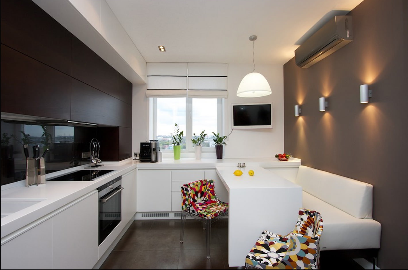 Красивые потолки на кухне из гипсокартона (87 фото)