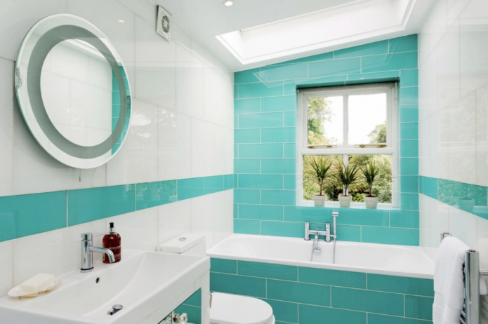 Цвет Тиффани в интерьере кухни