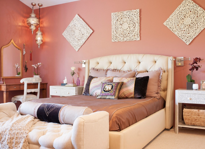 оранжевая спальня