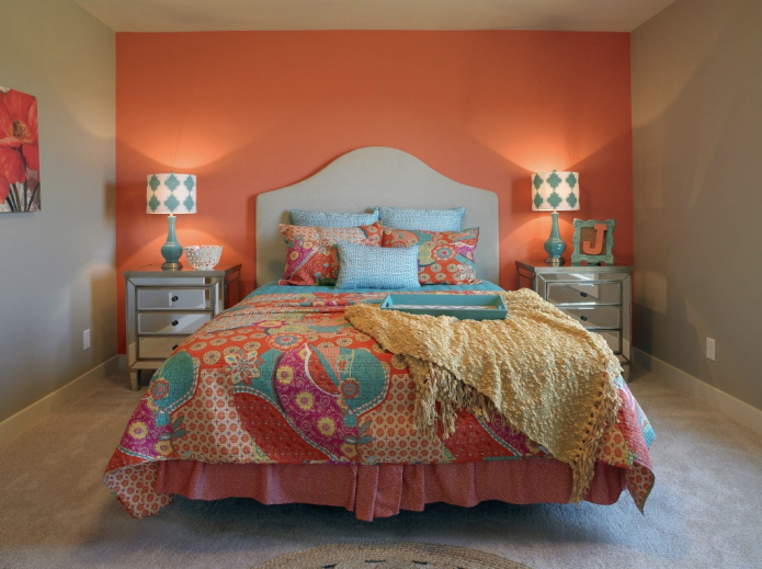 оранжевая спальня