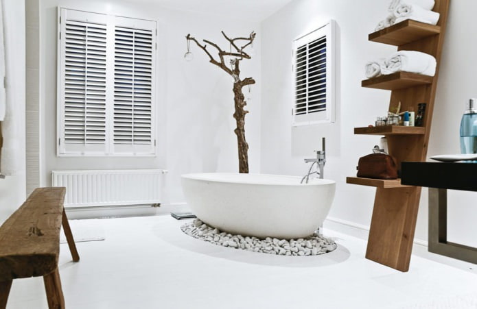 Интерьер ванной в эко-стиле