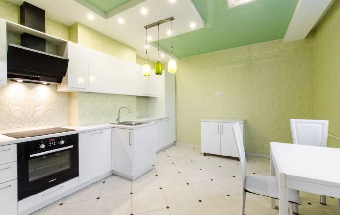 Дизайн кухні із зеленими шпалерами: 55 сучасних фото в інтер'єрі - 7