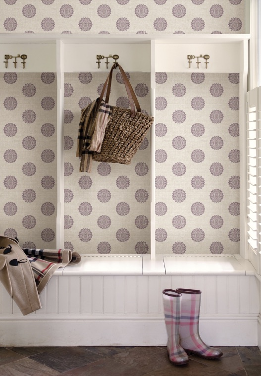 фиолетово-белые обои