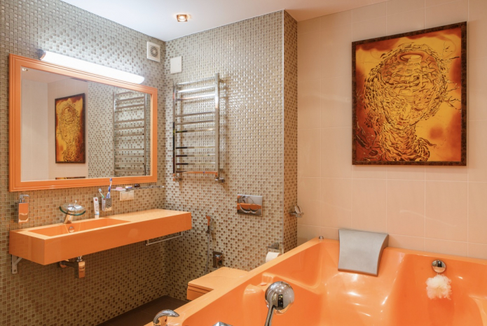оранжевая ванная