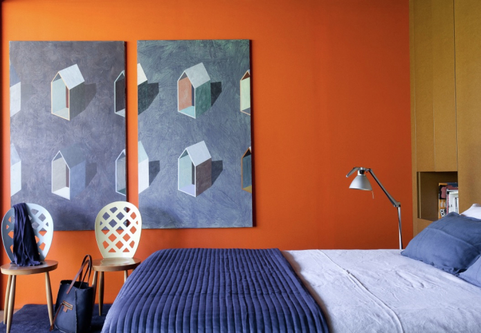 оранжевая спальня