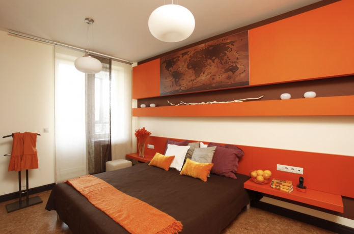 оранжевый интерьер
