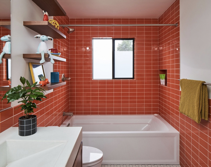 оранжевая ванная