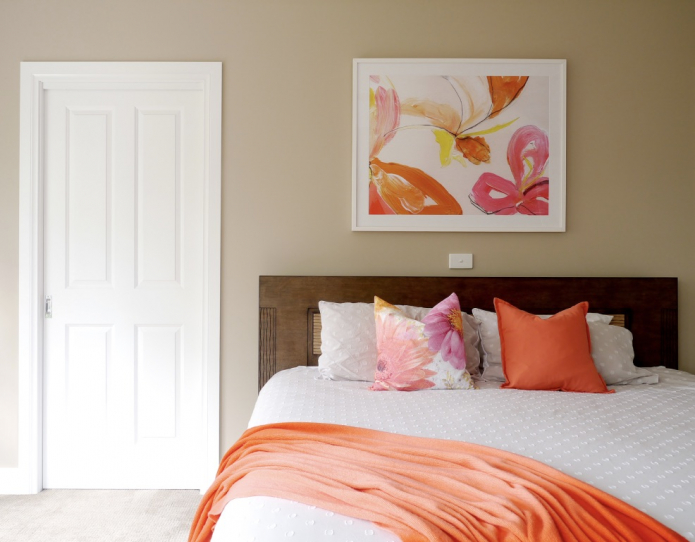 оранжевые акценты в интерьере