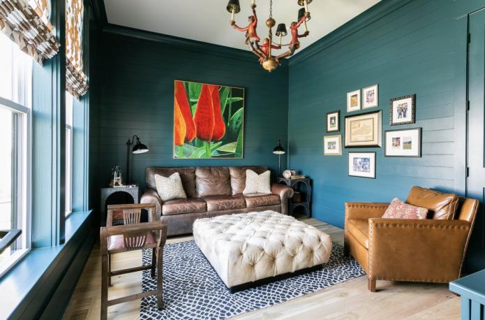 бирюзовая гостиная