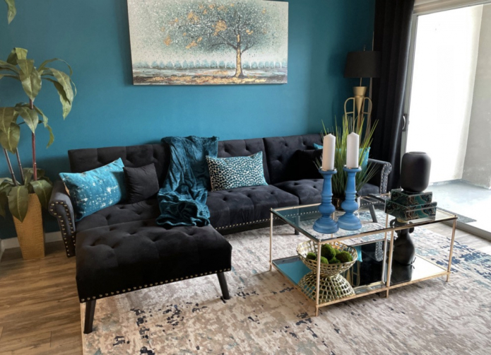 бирюзовые стены