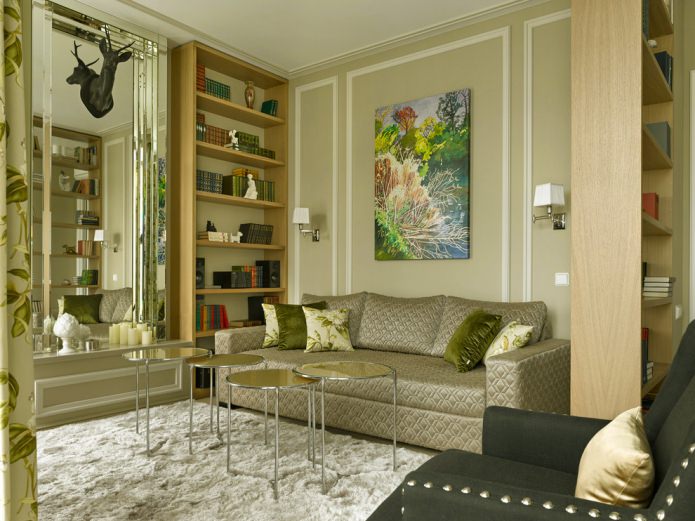 Дизайн квартиры в оливковых тонах