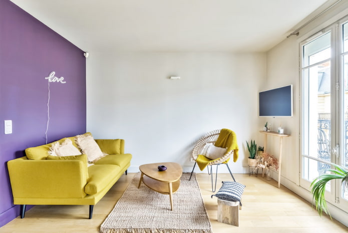 Желтый диван в интерьере: виды, формы, материалы обивки, дизайн, оттенки, сочетания