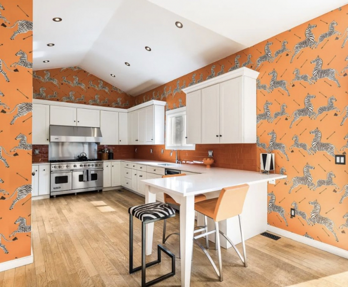 оранжевые обои