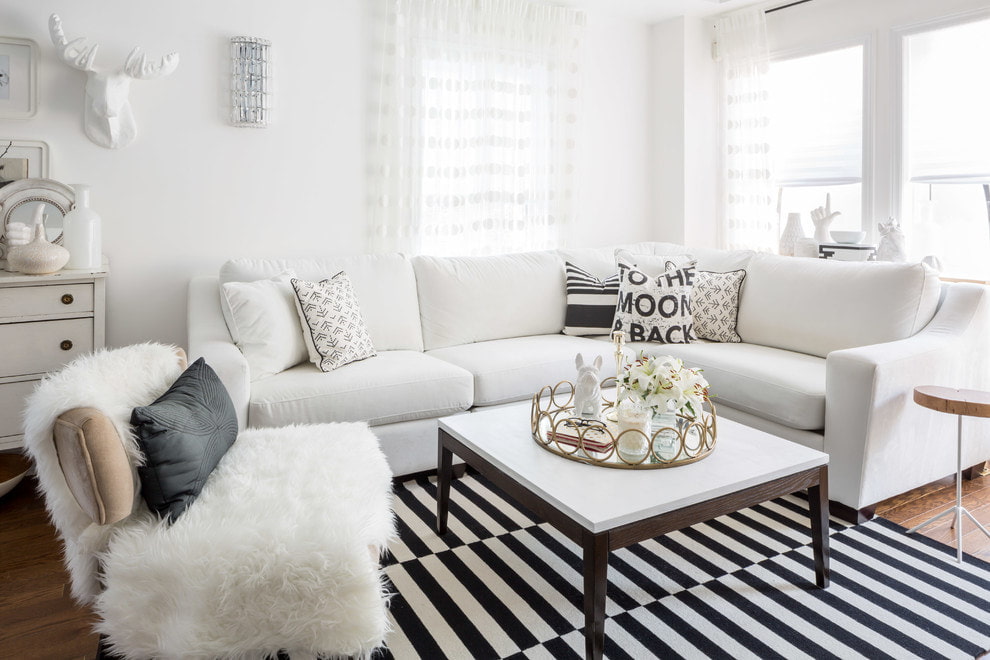 100 фото белого дивана в интерьере с советами по дизайну