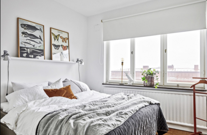 белые шторы