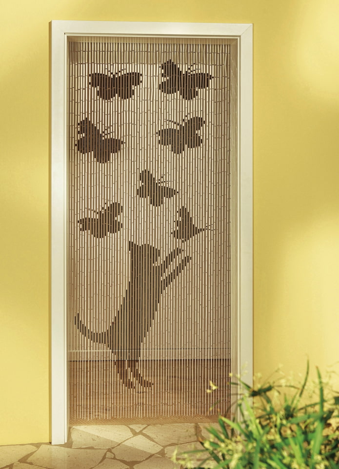 бамбуковые занавеси с изображением животных