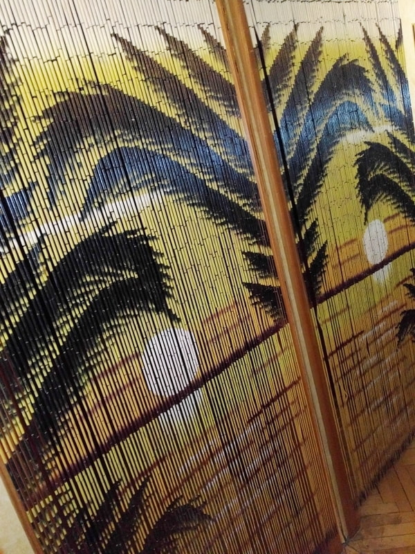 бамбуковые занавеси с пальмами