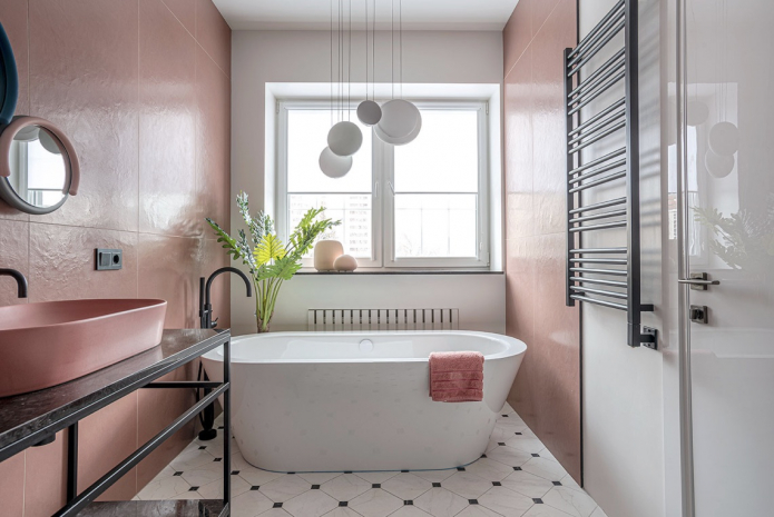 розовая ванная