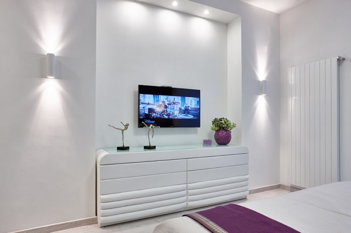 Телевизор на стене в гостиной варианты оформления в однокомнатной квартире