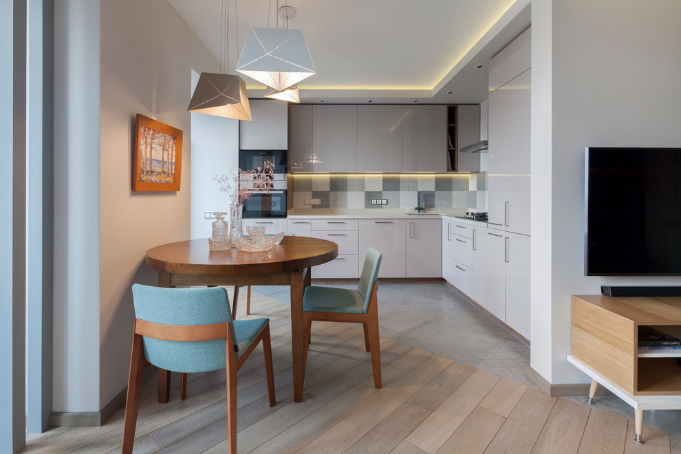 Круглые столы для кухни: 50 фото в интерьере, современные идеи оформления