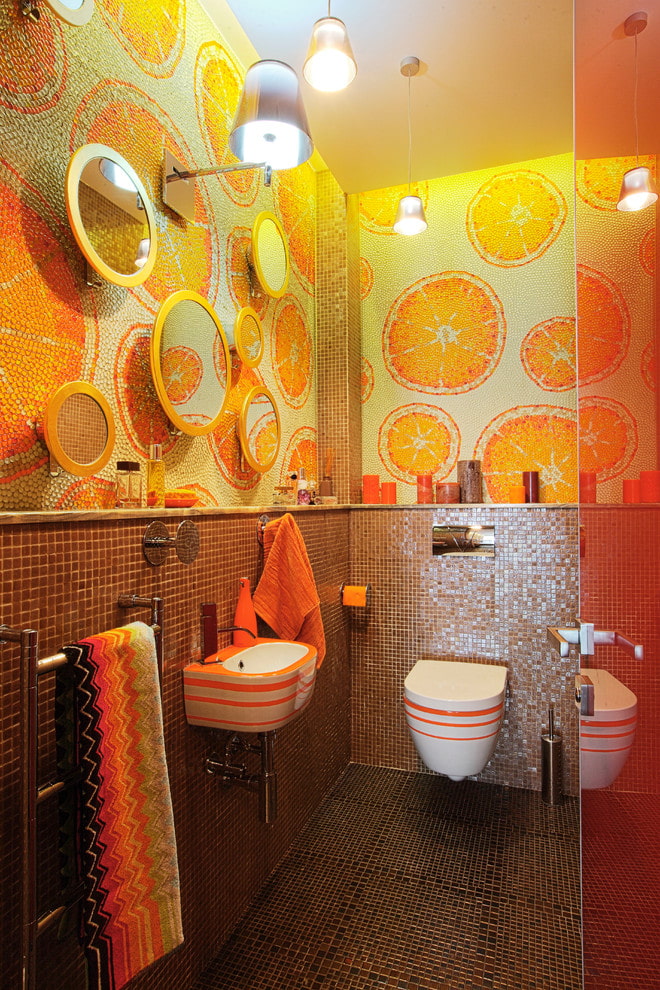 Мозаичная плитка в туалете (44 фото)