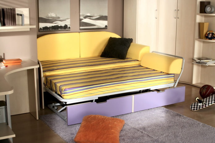 Диван-кровать: фото, виды механизмов, материалы обивки, дизайн, цвета, формы
