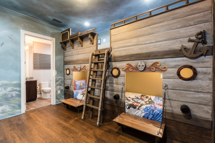 Детские двухъярусные кровати: фото в интерьере, виды, материалы, формы, цвета, дизайн
