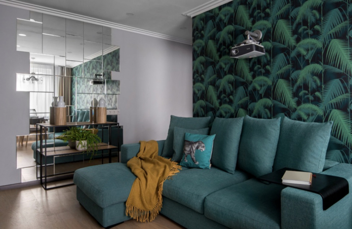 Гостиная с элементами мозаики Гостиная с элементами мозаики