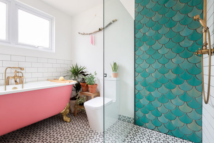Душевая из плитки: виды, варианты раскладки плитки, дизайн, цвет, фото в интерьере ванной