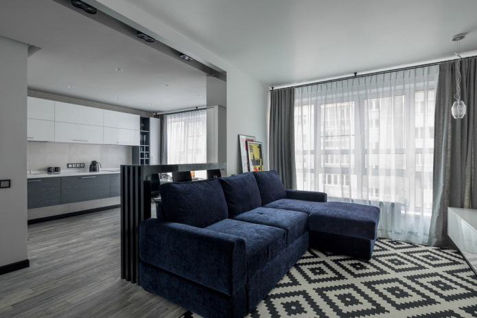 Синий диван в интерьере — тренд или мебель для философа?