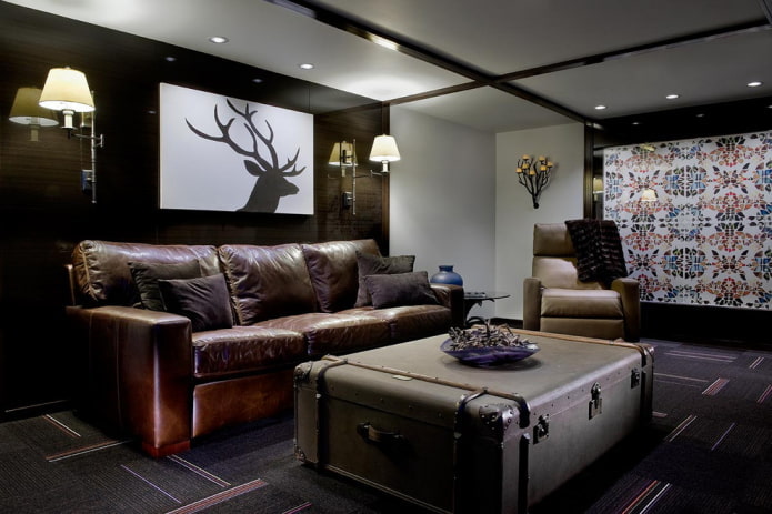 Коричневый диван в интерьере: виды, дизайн, материалы обивки, оттенки, сочетания