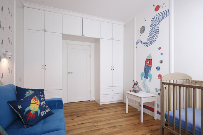 Шкаф в детскую комнату: виды, материалы, цвет, дизайн, расположение, примеры в интерьере