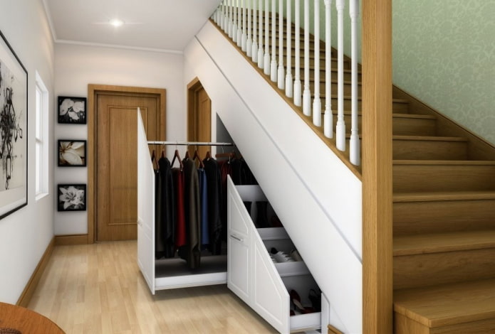 Шкаф под лестницей: виды, варианты наполнения, оригинальные идеи в частном доме