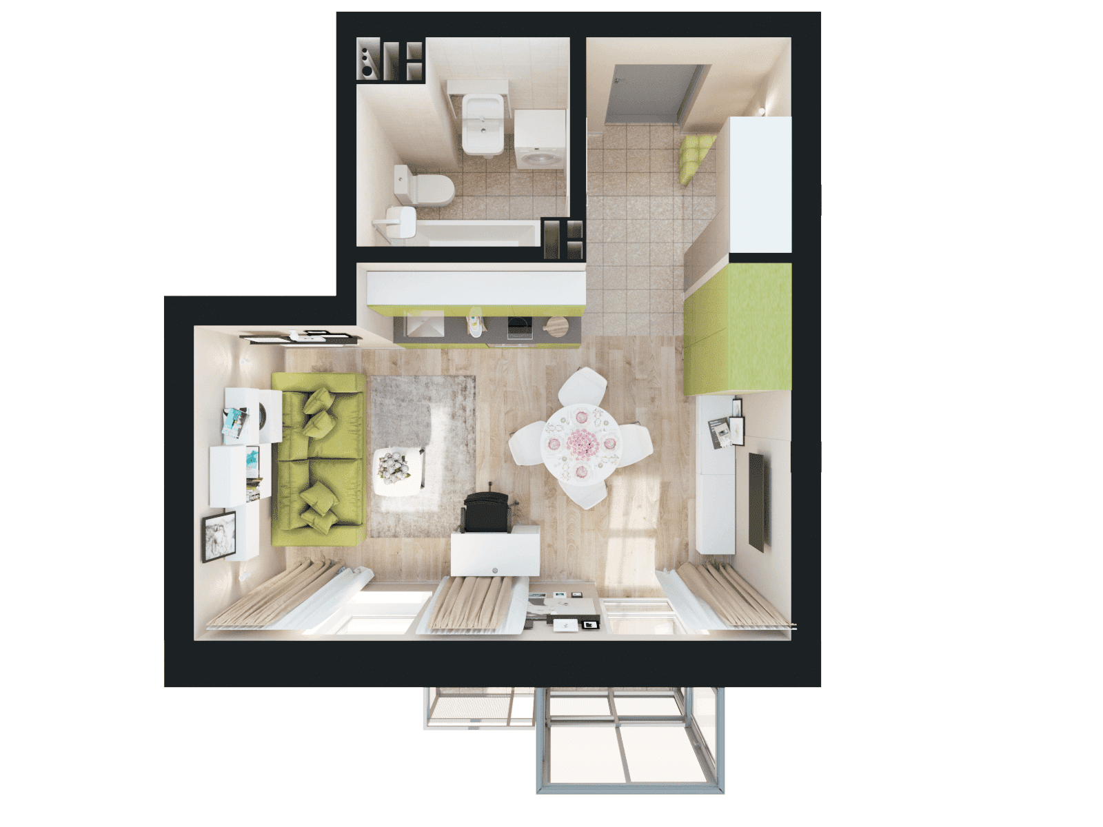 Дизайн маленькой квартиры студии: зонирование, лайфхаки и хитрости