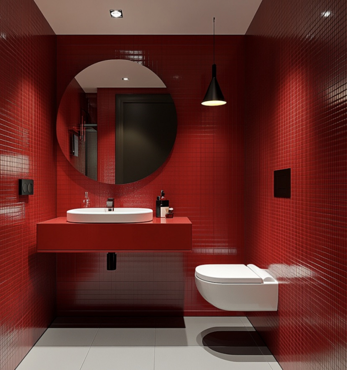 красный туалет красный туалет